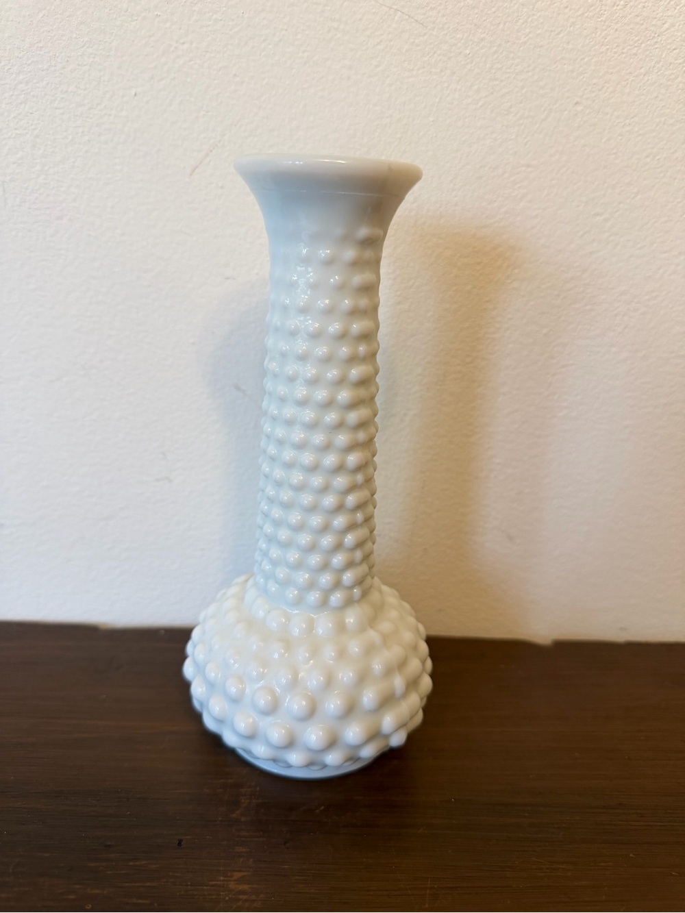 Vintage Hobnail Milk Glass Bud Vase - E.O Brody Co